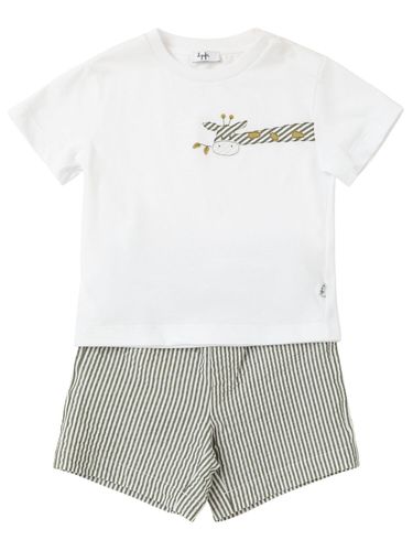 Cotton Seersucker T-shirt & Shorts - IL GUFO - Modalova