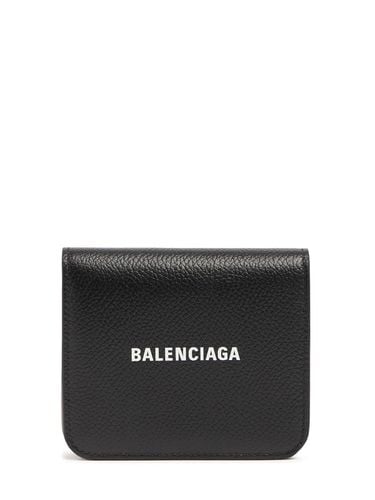 Grained Leather Compact Wallet - BALENCIAGA - Modalova