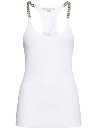 Chain Straps Jersey Tank Top - STELLA MCCARTNEY - Modalova