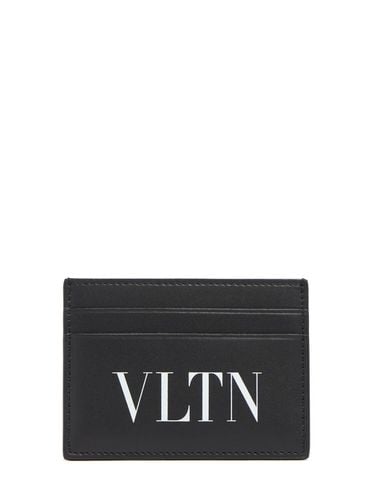 Vltn Leather Card Holder - VALENTINO GARAVANI - Modalova