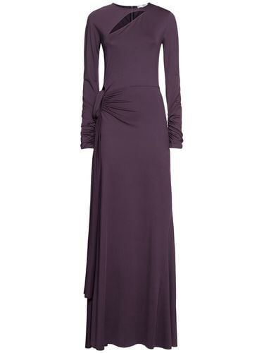 Fluid Drape Long Sleeve Tie-front Gown - VICTORIA BECKHAM - Modalova