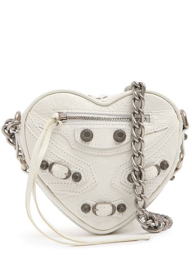 Mini Cagole Heart Leather Chain Wallet - BALENCIAGA - Modalova