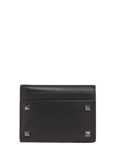 Rockstud Leather Card Holder - VALENTINO GARAVANI - Modalova