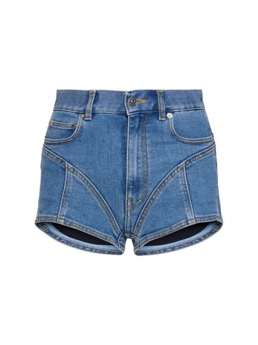 Cotton Denim Shorts - MUGLER - Modalova