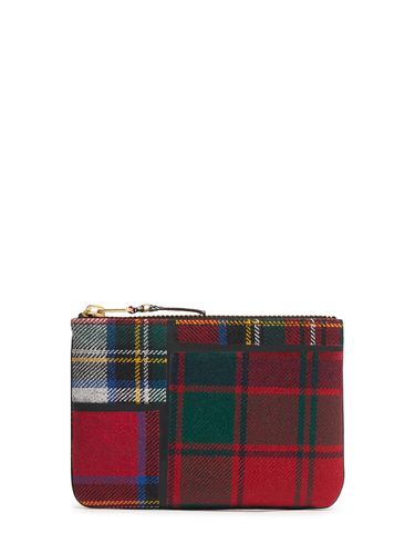 Portafoglio In Lana Tartan Patchwork - COMME DES GARÇONS WALLET - Modalova