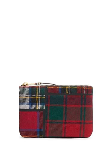 Tartan Patchwork Wool Wallet - COMME DES GARÇONS WALLET - Modalova