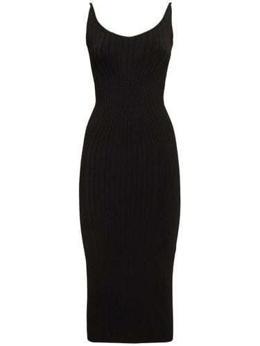 Ribbed Knit Midi Dress - MUGLER - Modalova