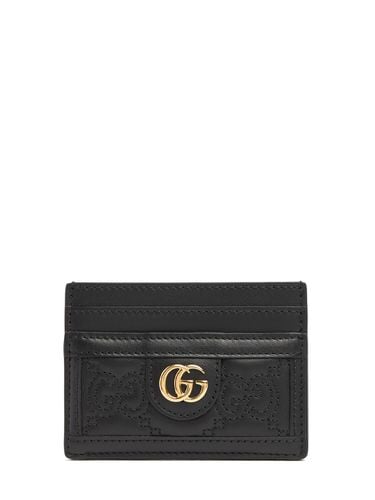 Gg Matelassé Leather Card Case - GUCCI - Modalova