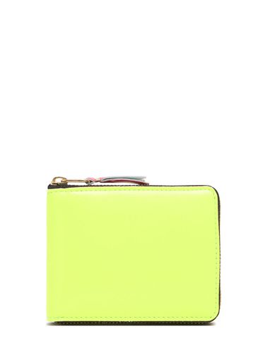 Super Fluo Leather Zip-around Wallet - COMME DES GARÇONS WALLET - Modalova