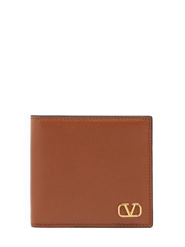 Metal Logo Leather Billfold Wallet - VALENTINO GARAVANI - Modalova