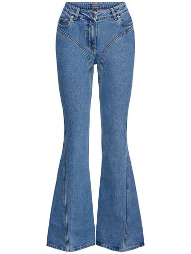 Low Rise Denim Flared Jeans - MUGLER - Modalova