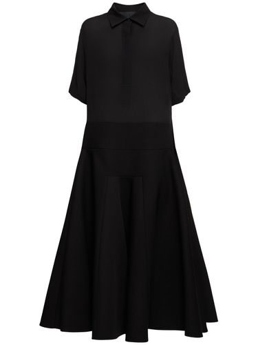 Silk Georgette Midi Dress - VALENTINO - Modalova