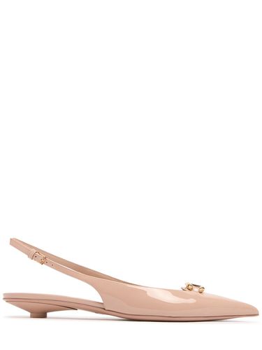 Mm Vlogo Patent Leather Slingbacks - VALENTINO GARAVANI - Modalova