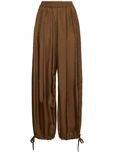 Washed Habotai Silk Wide Pants - PHILOSOPHY DI LORENZO SERAFINI - Modalova