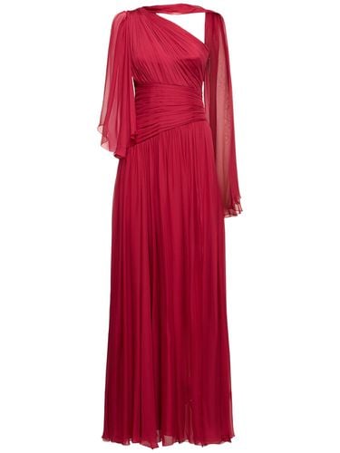 One-shoulder Draped Chiffon Long Dress - ZUHAIR MURAD - Modalova