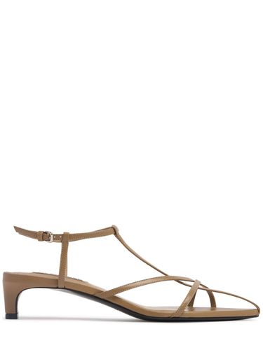 Mm Leather T-bar Sandals - JIL SANDER - Modalova