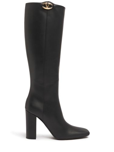 Mm Vlogo Leather Tall Boots - VALENTINO GARAVANI - Modalova