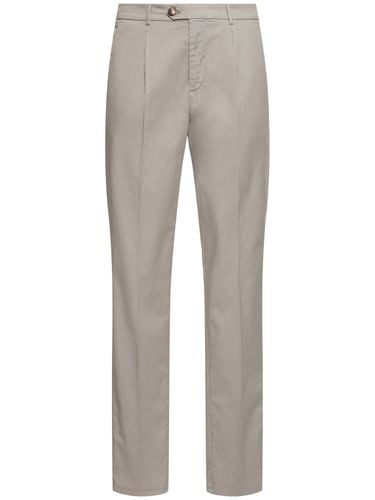 Dyed Stretch Cotton Gabardine Pants - BRUNELLO CUCINELLI - Modalova