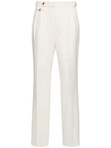 Pleated Cotton Pants - BRUNELLO CUCINELLI - Modalova