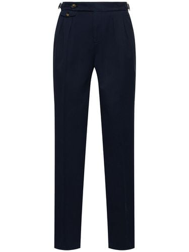 Pleated Cotton Pants - BRUNELLO CUCINELLI - Modalova