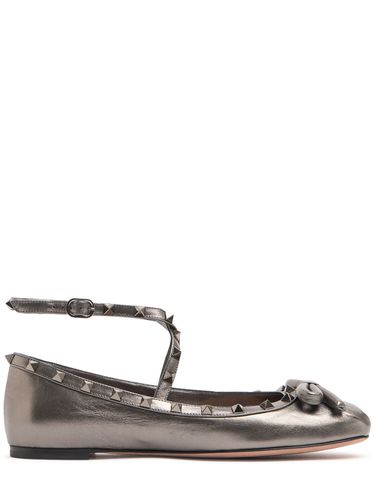 Mm Rockstud Leather Ballerinas - VALENTINO GARAVANI - Modalova