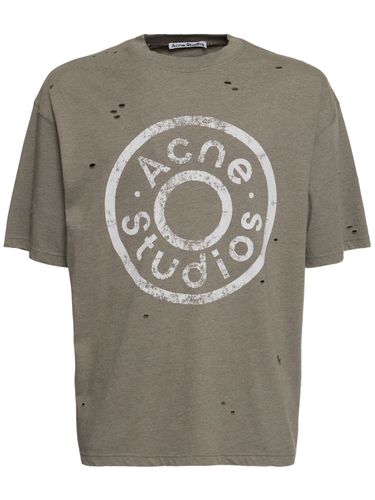 Absichtlich Abgetragenes T-shirt „exford“ - ACNE STUDIOS - Modalova