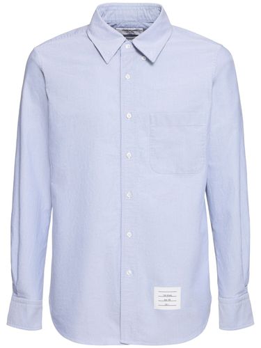 Straight Fit Cotton Oxford Shirt - THOM BROWNE - Modalova