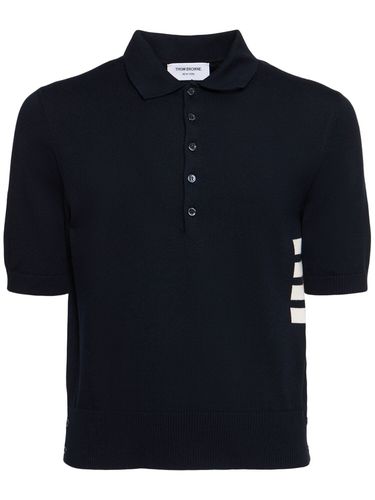 Bar Cotton Jersey Polo - THOM BROWNE - Modalova