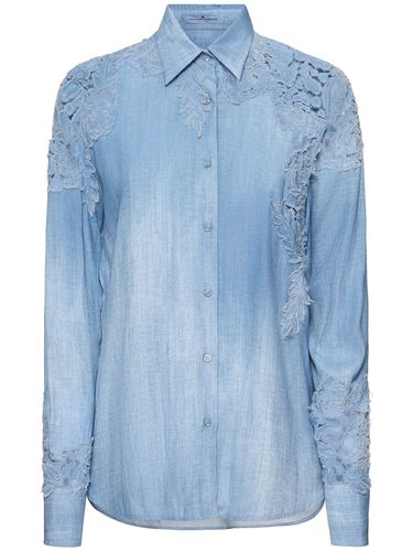 Camicia In Viscosa Con Ricami - ERMANNO SCERVINO - Modalova