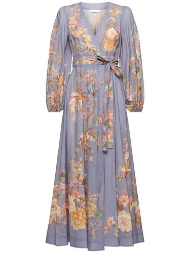 Tallow Cotton Midi Wrap Dress - ZIMMERMANN - Modalova