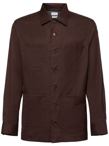 Cotton Twill Overshirt - BRUNELLO CUCINELLI - Modalova