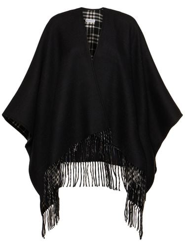 Reversible Wool Cape - BURBERRY - Modalova