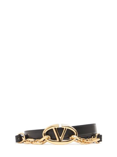 Mm Vlogo Bold Leather Chain Belt - VALENTINO GARAVANI - Modalova