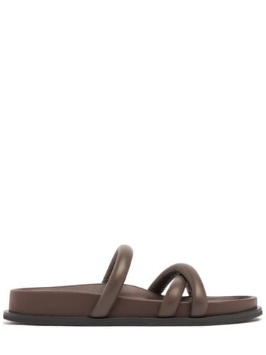 Mm Soft Cross Leather Slide Sandals - ST.AGNI - Modalova