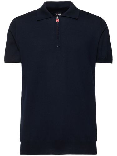 Cotton Zipped Polo - KITON - Modalova