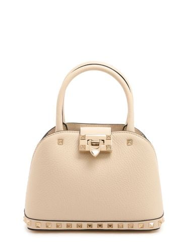 Double Handle Rockstud Leather Bag - VALENTINO GARAVANI - Modalova