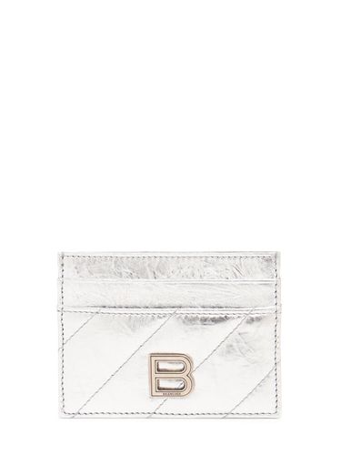 Crush Metallic Leather Card Holder - BALENCIAGA - Modalova