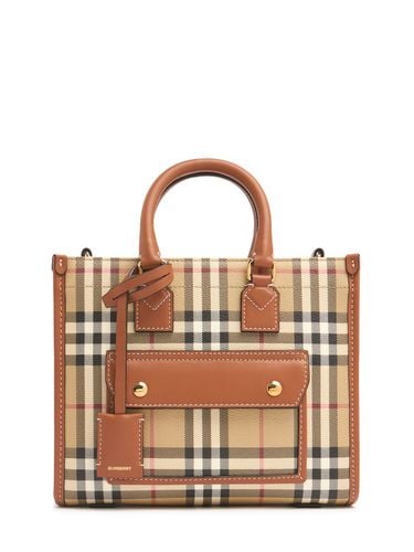 Borsa Mini Freya In Tela - BURBERRY - Modalova