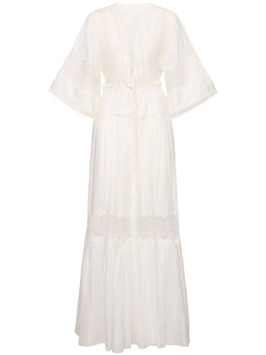 Embroidered Silk Caftan Dress - ERMANNO SCERVINO - Modalova