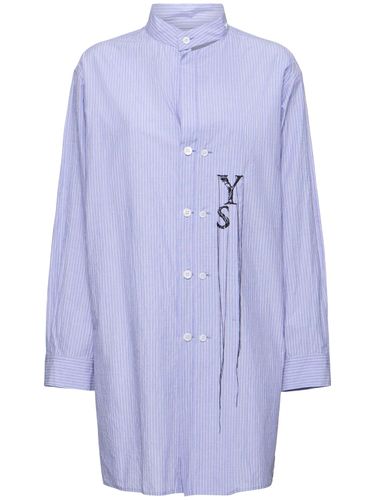 Striped Cotton Doubled Shirt - YOHJI YAMAMOTO - Modalova