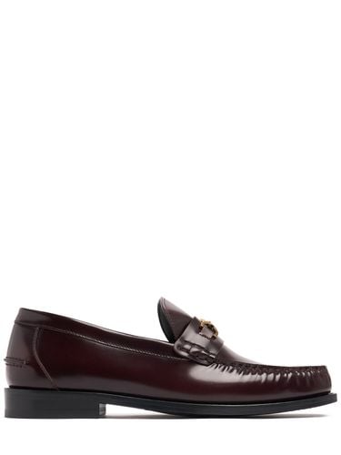 Medusa Leather Loafers - VERSACE - Modalova