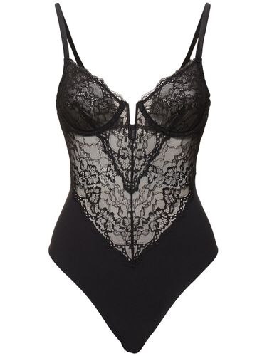 Naomi Lace & Silk Bodysuit - FLEUR DU MAL - Modalova