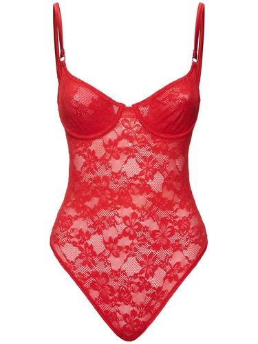 Le Stretch Lace & Silk Bodysuit - FLEUR DU MAL - Modalova