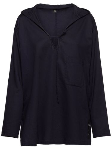 Hooded Light Cotton Twill L/s Top - YOHJI YAMAMOTO - Modalova