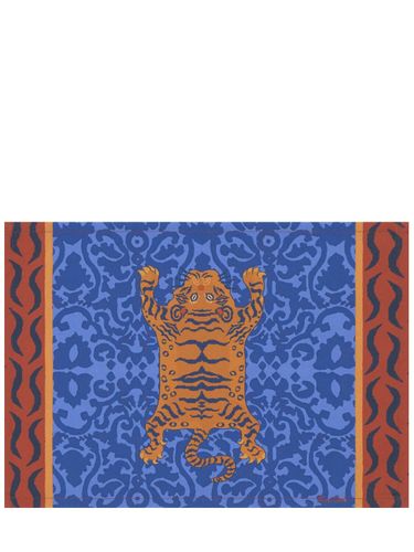 Set Of 2 Tibetan Tiger Cotton Placemats - LISA CORTI - Modalova