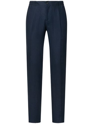 Pleated Linen Pants - KITON - Modalova