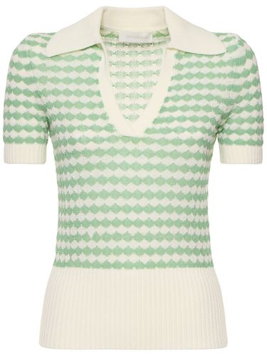 Everley Cotton Blend Knit Polo Top - ZIMMERMANN - Modalova