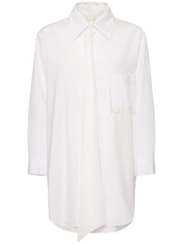 Cutting Tie Cotton Poplin Shirt - YOHJI YAMAMOTO - Modalova