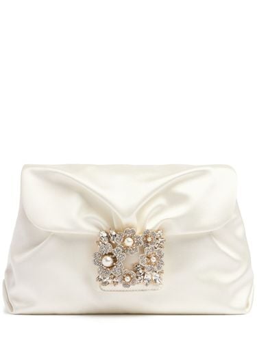 Rv Bouquet Drape Satin Clutch - ROGER VIVIER - Modalova