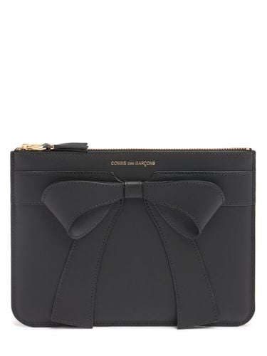 Big Bow Leather Zip Wallet - COMME DES GARÇONS WALLET - Modalova